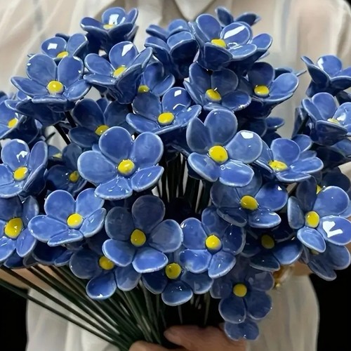 Blue ceramic forget not - me,