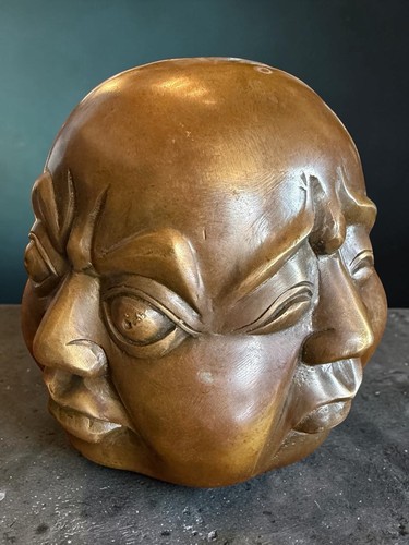 Large bronze buddha head - head,