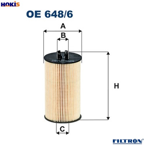 Oil filter 648 for - oil, 648/6