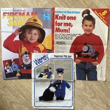 Vintage Wendy  fireman Sam postman pat  Thomas Knitting Patterns Minnie mouse