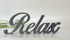 Relax Word Sign Home Decor Letters Ornament Freestanding Word New Home Gift