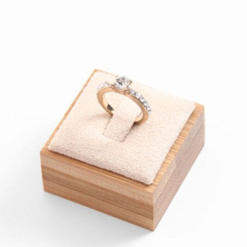 Wooden ring display stand - wooden,