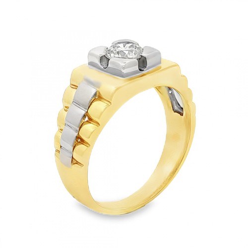 18ct yellow white gold - &,
