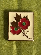 POPPY1  metal  Enamel Tie Tac
