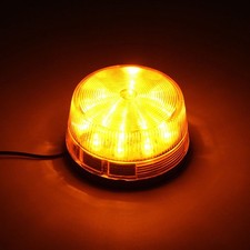 Car Truck RV LED Amber Warning Flash Light Beacon Strobe Emergency Security Lamp