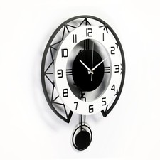 Modern Wall Clock, Decor Big Silent Non Ticking for Living Room Home Decorative