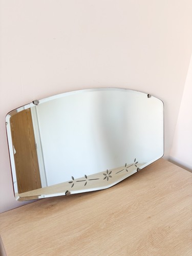 Art deco wall mirror frameless - mirror,