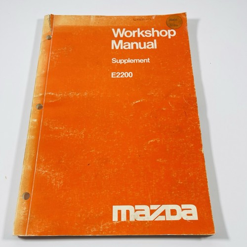 Mazda e2200 factory workshop - factory,