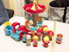ELC Happyland Funfair Rides Circus Figures Carousel with train