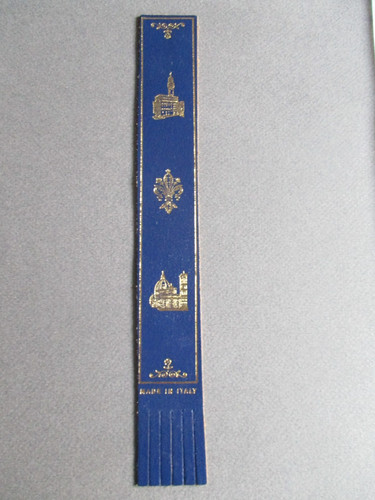 Leather bookmark italy - leather, italian