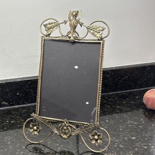 ANTIQUE FRENCH BRASS NAPOLEON III WINGED GRIFFIN BOUDOIR PHOTO FRAME