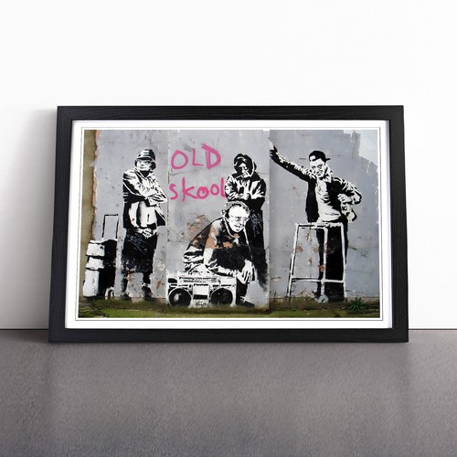 Banksy old skool graffiti - old,