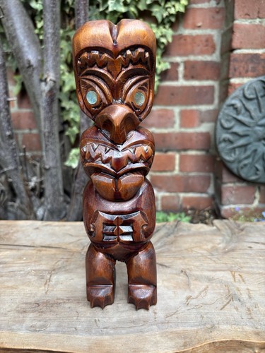 Vintage maori carved wooden - vintage,