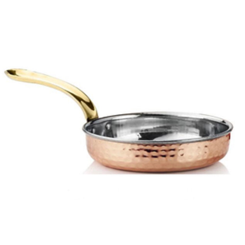 Copper fry pan with brass - fry,