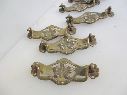 Antique brass drawer handles - brass,