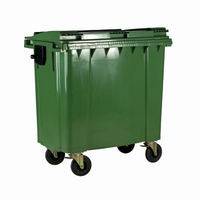 Wheelie bin with flat - with, lid