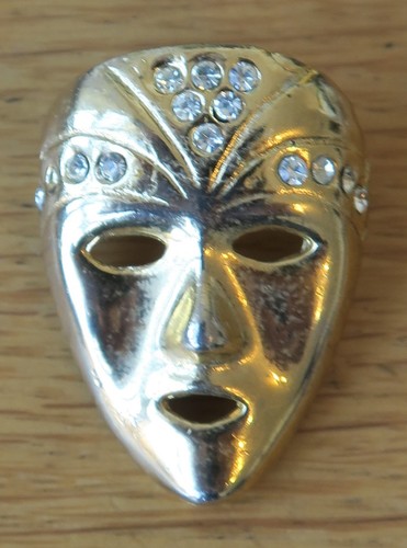Vintage gold tone stone - tone,
