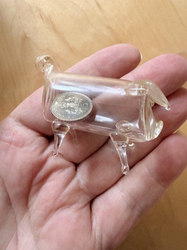 Clear glass handblown lampwork - handblown,