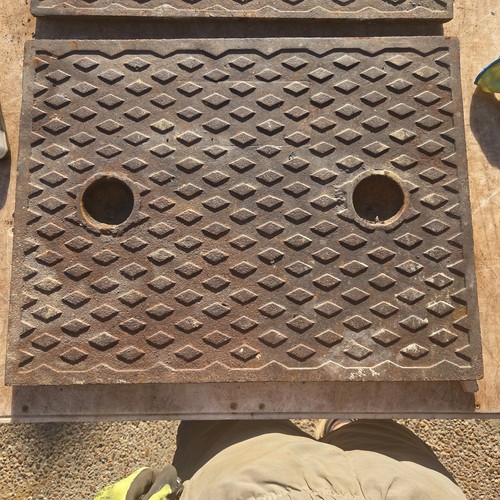 Cast iron manhole cover - cast,
