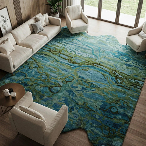 Sage green teal - teal, hand