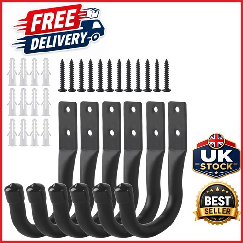 Wall mounted garage hooks - wall, 6