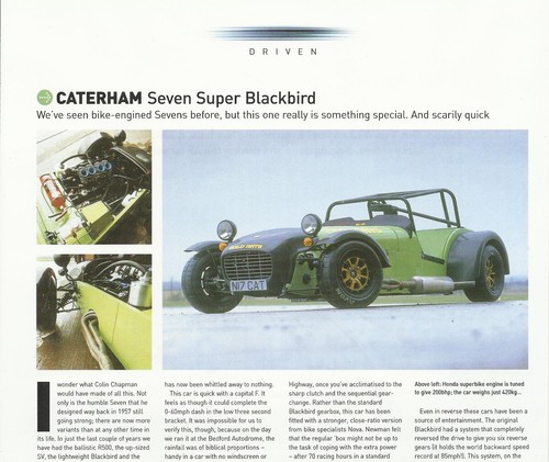 Caterham seven super blackbird - seven,