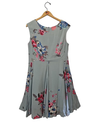 Joules blue floral dress size - blue,