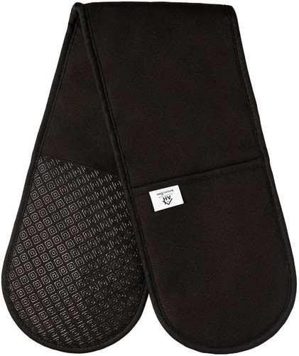 Black double oven - black, gloves