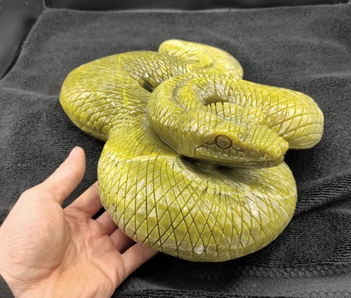 Serpentine snake carving - snake,