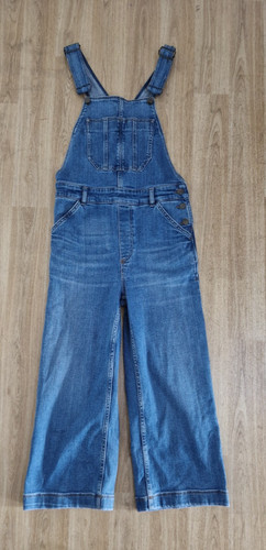 Fat face blue denim dungarees - blue,
