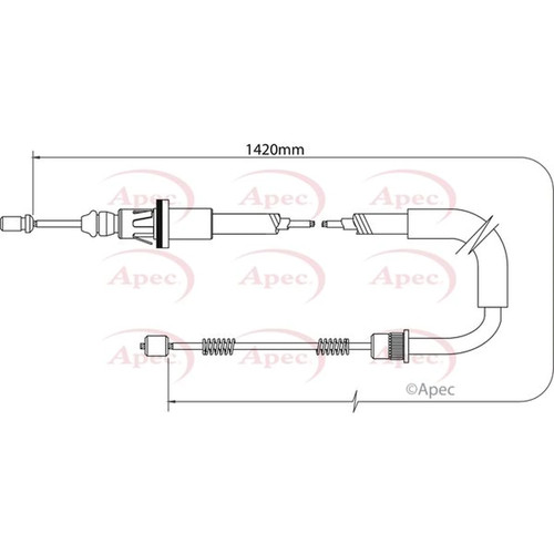 Apec handbrake cable right - handbrake,