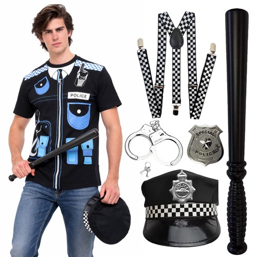 Mens police costume set - mens,