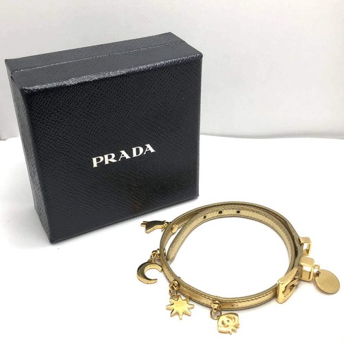 Prada metallic gold leather - gold,
