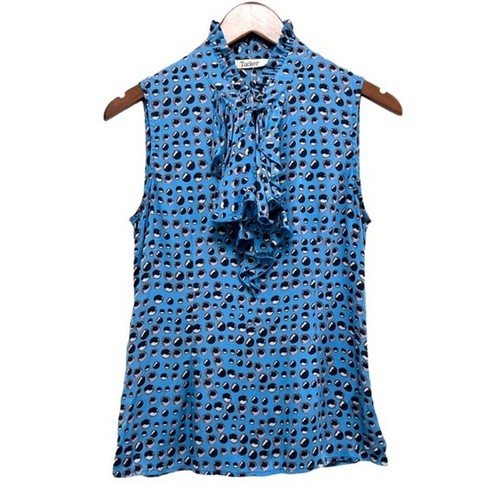 Tucker sleeveless ruffled silk - tucker,