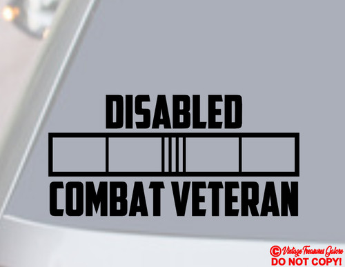 Disabled combat veteran vinyl - disabled,