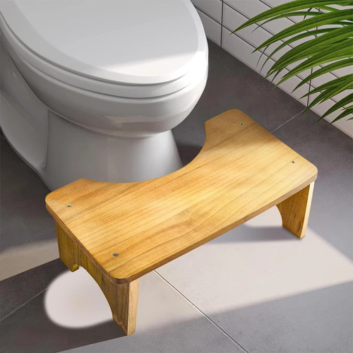 Toilet stool squat adult - squat, wood