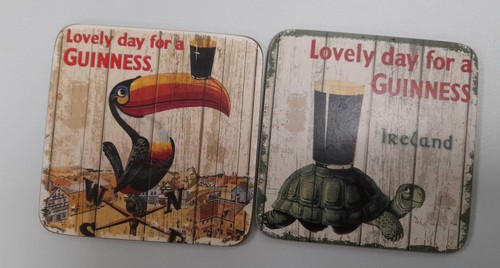 Guinness coasters - coasters, x2