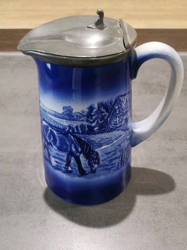 Arthur wood pewter lidded - pewter, jug