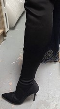 Ladies thigh high black boots - ladies,