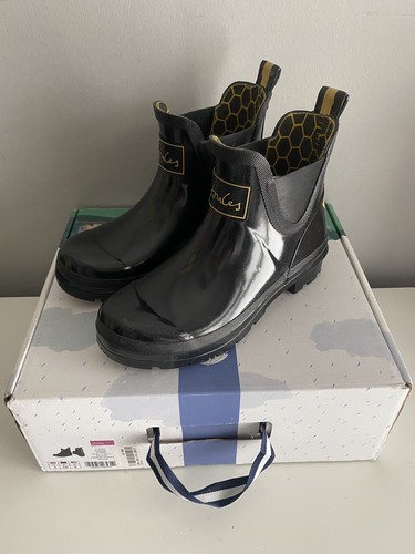 Joules womens black gold - black, bee
