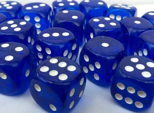 Large six sided blue - large, dice