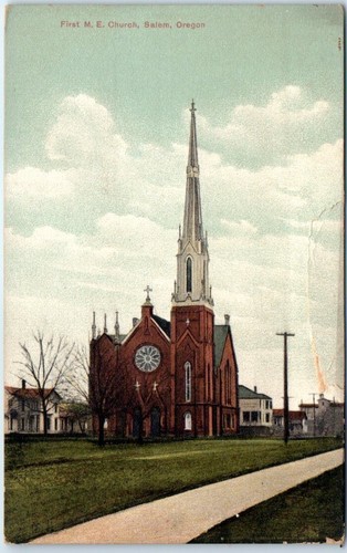 Postcard first methodist - -,