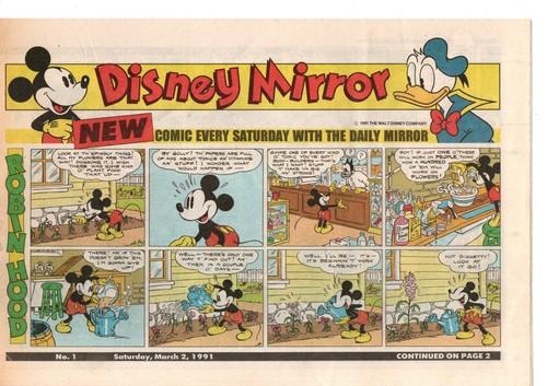 Disney mirror newspaper comic - disney,