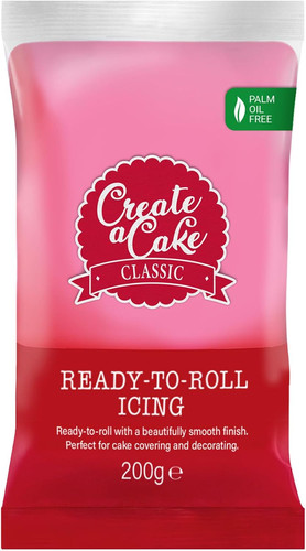 200g pink fondant icing ready - fondant,