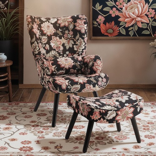 Armchair with ottoman vintage - armchair,