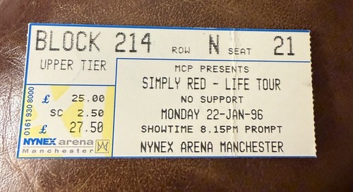 Simply red rare concert ticket - simply,
