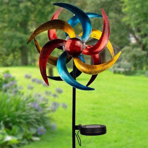 Solar garden windmill led - garden,