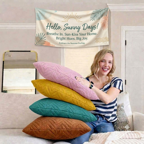 Quilted cushion cover - quilted,