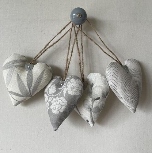 Handmade hanging hearts in - 4,