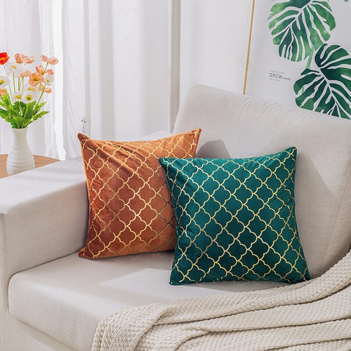 Velvet cushion cover gold - velvet,